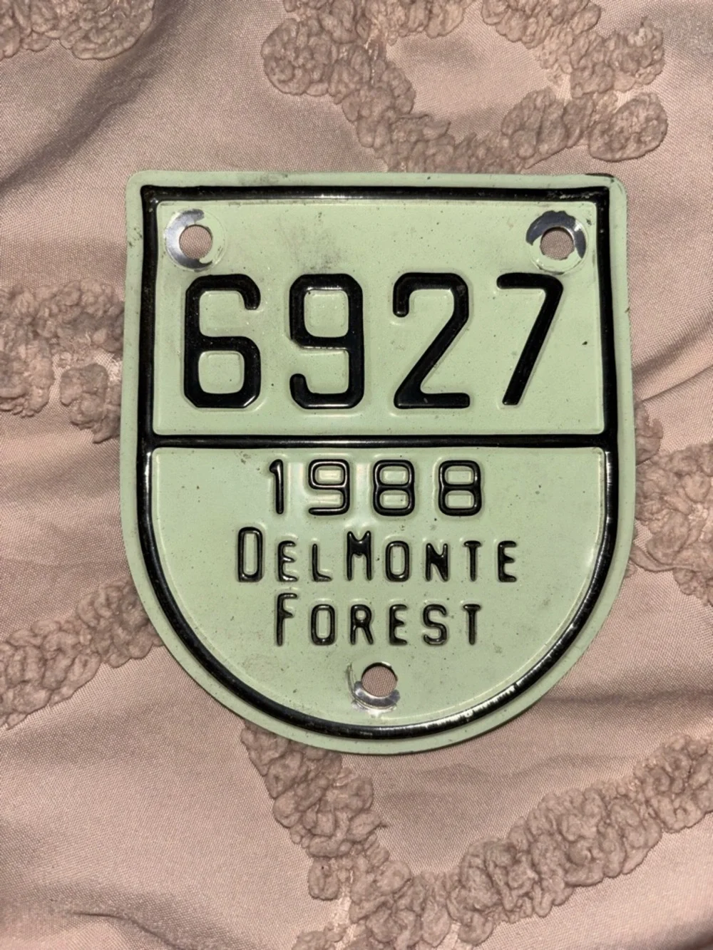 80s & 90s Del Monte Forest - Pebble Beach Auto Car License Plate Gate Badges (5) - Picture 3 of 7
